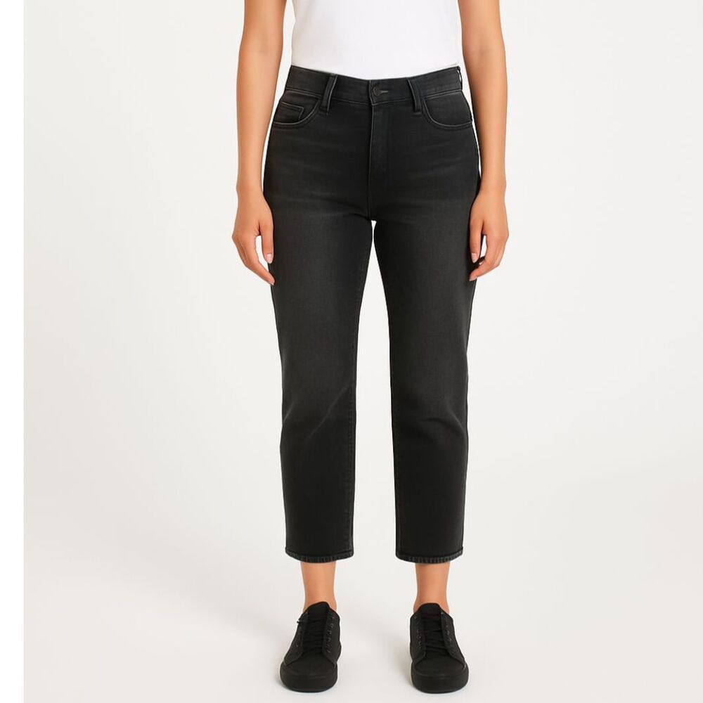 DG2 Black Straight Leg Crop Jeans 16P Refined Denim Library Chic Plus Grunge